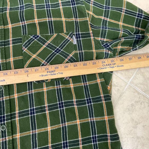 Carhartt Flannel Fleece Shirt Jacket Men's Sz XL Green plaid Shacket outdoors * - Picture 8 of 11